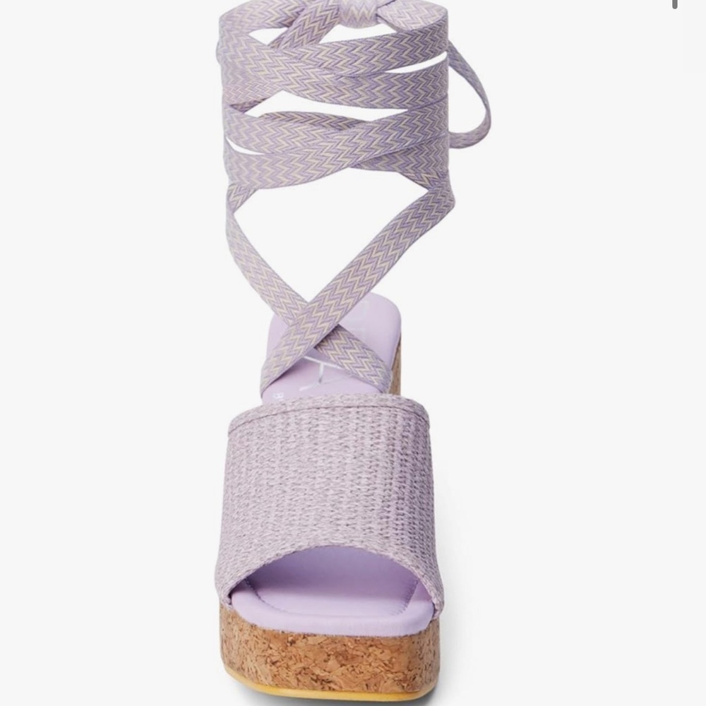 🆕 NEW Beach by Mattie’s Magnolia Platform Women's Lavender Wedge Sandals Size 9 - Picture 3 of 8